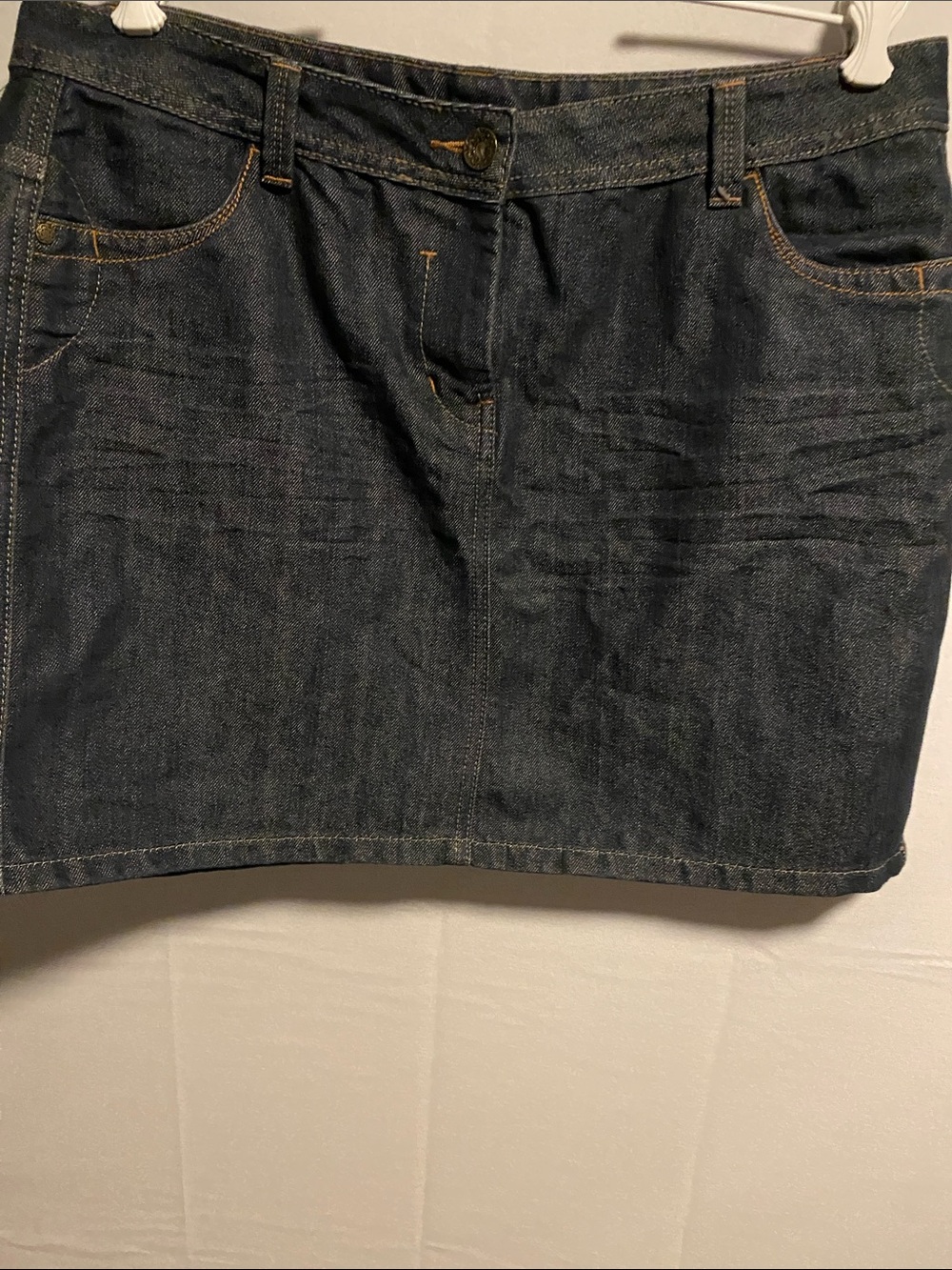 George Dark Blue Denim Mini Skirt